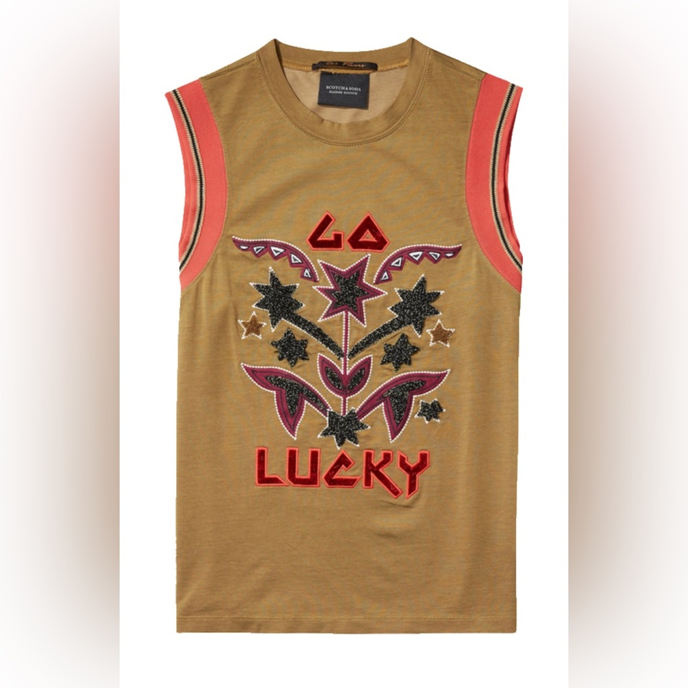 Scotch&soda embroidered muscle tee